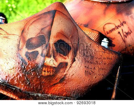 Detail on motorcycle