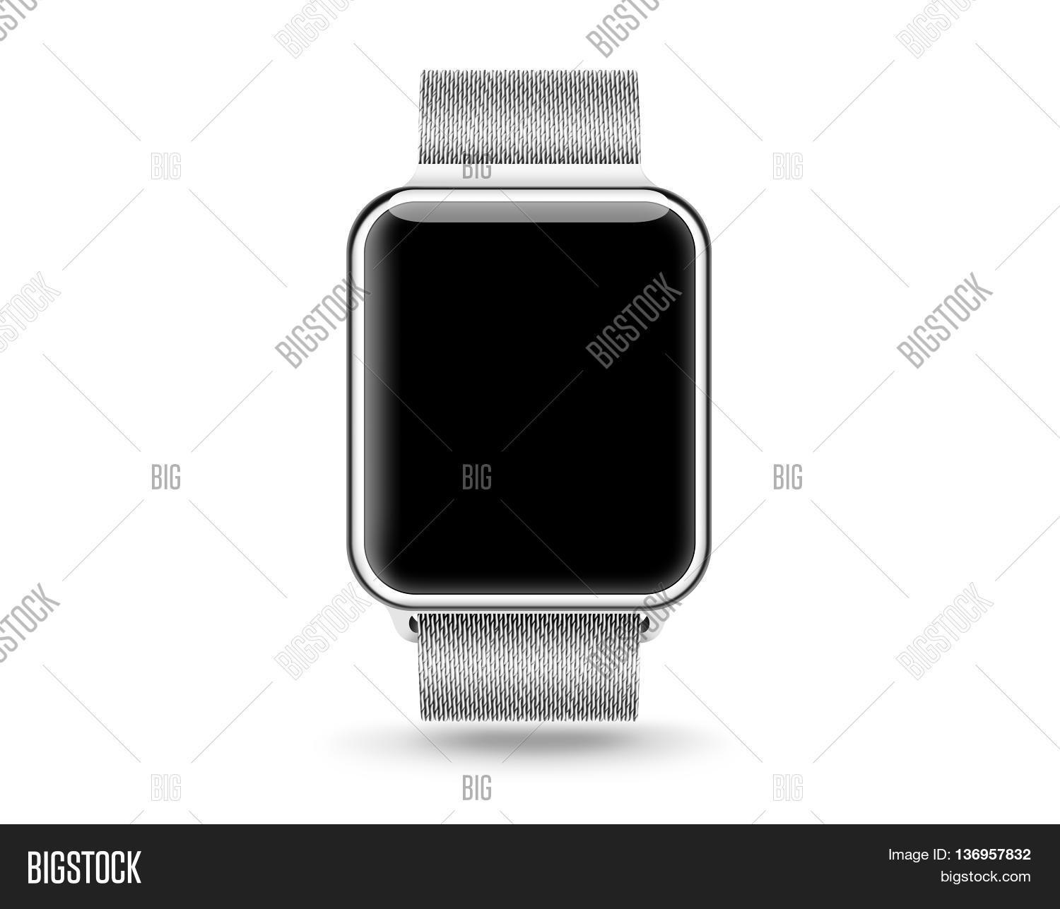 Smart Watch Blank Screen Mock Image & Photo Bigstock