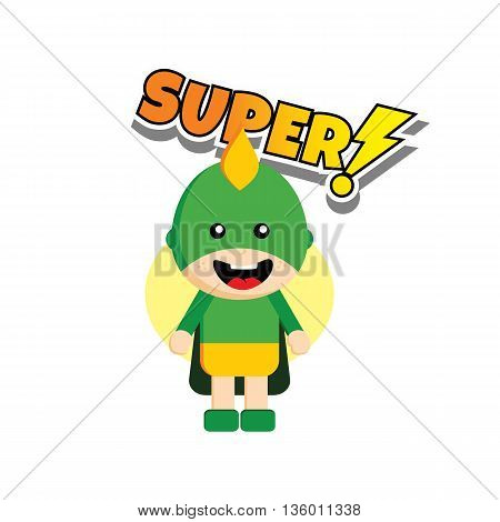 Flat Style Superhero Character