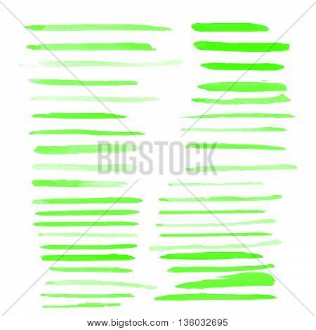 Water color brushes 39 blob shapes set on paper art use for custom brush in Photo editor or use in commercial color collection vector illustrations