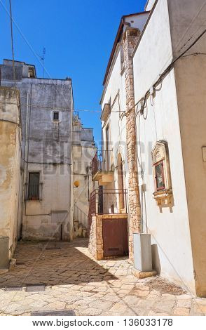 Perspective of an alleyway of Turi. Puglia. Italy.