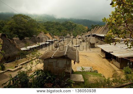 traditional village Bena village on Flores Island Indonesia Asia