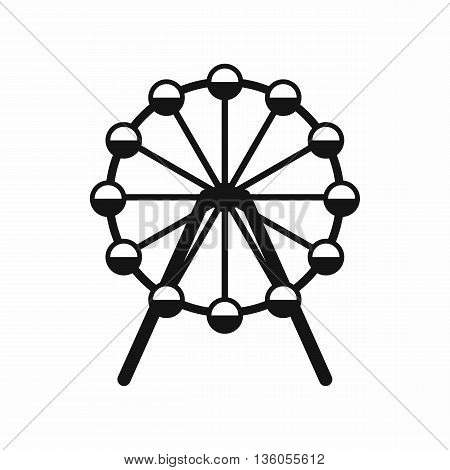 Singapore Flyer, tallest wheel in the world icon in simple style isolated on white background