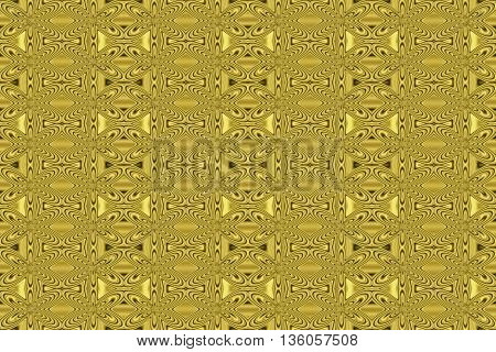 Illustration of repetitive golden flowers as background