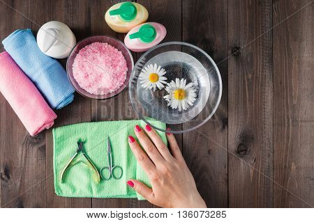Beautifully Manicured Nails  With Tools