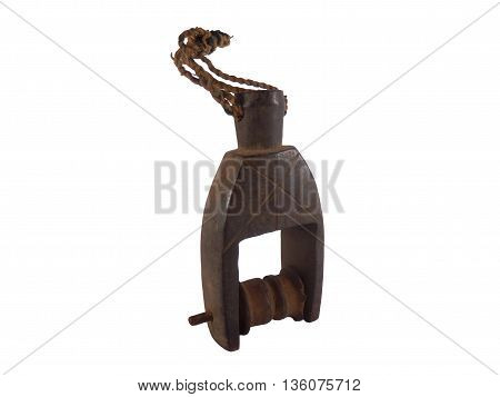 Baule Heddle Pulley used for weaving from the Cote d'Ivoire Africa
