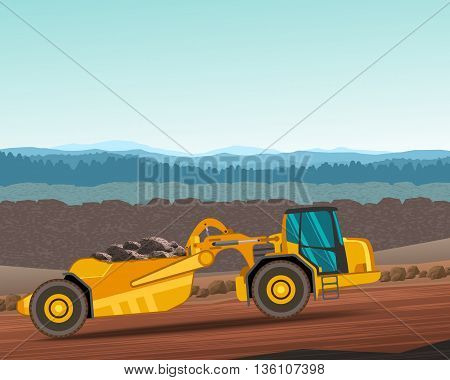 Wheel Tractor-scraper For Earthwork Operations