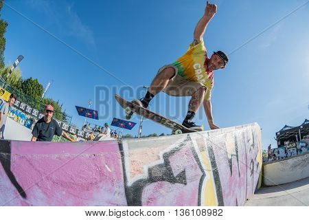 Francisco Lopez During The Dc Skate Challenge