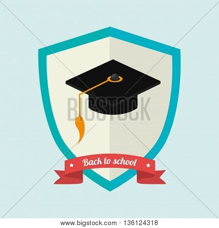 shield back to school design, vector illustration eps10 graphic