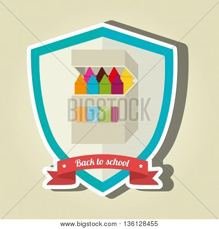 shield back to school design, vector illustration eps10 graphic