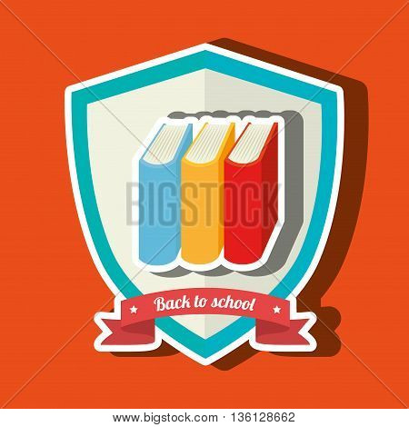 shield back to school design, vector illustration eps10 graphic