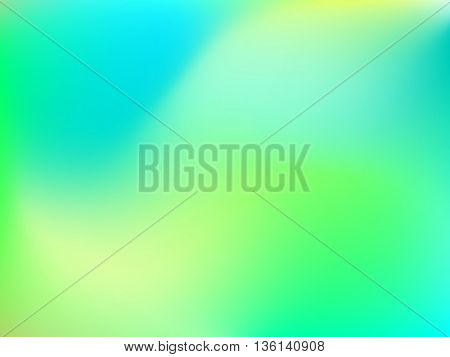 Abstract blur gradient background with trend pastel green, yellow and blue colors for deign concepts, web, presentations and prints. Vector illustration.
