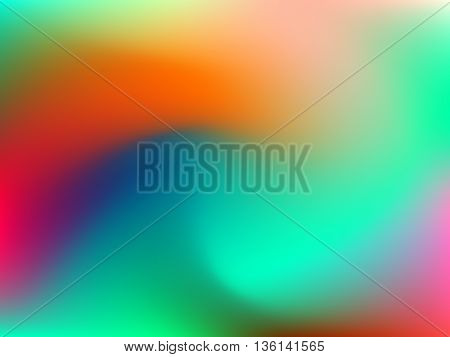 Abstract blur colorful gradient background with red, yellow, blue, cyan and green colors for deign concepts, web, presentations and prints. Vector illustration.
