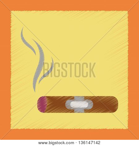 flat shading style icon poker cuba cigar