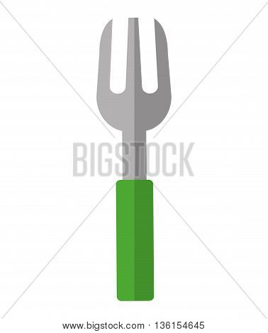 Cultery concept represented by fork icon. isolated and flat illustration