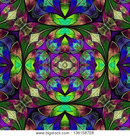 Multicolored seamless background in stained-glass window style. You can use it for invitations notebook covers phone case postcards cards wallpapers and so on. Artwork for creative design art and entertainment.