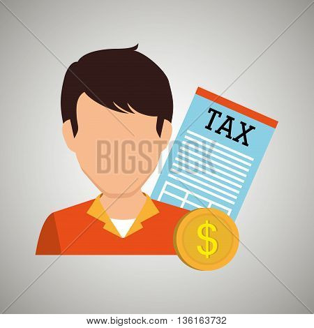 tax debtor design, vector illustration eps10 graphic