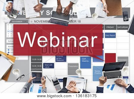Webinar Website Online Internet Netwotking Concept
