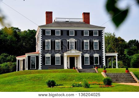 Lincoln Massachusetts - July 12 2015: The 1790 Codman House, The Grange, is a fine example of colonial federal architecture