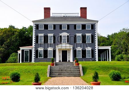Lincoln Massachusetts - July 12 2015: The 1790 Codman House, The Grange, is a fine example of colonial federal architecture