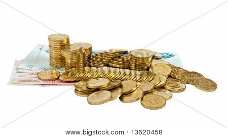 Money on white background