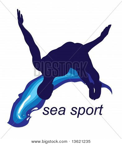 Conception créative de mer Sports