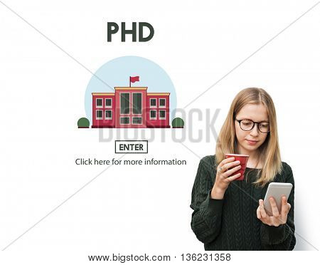 PHD Doctor of Philosophy Knowledge Education Concept