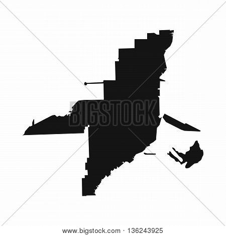 Florida map icon in simple style isolated on white background