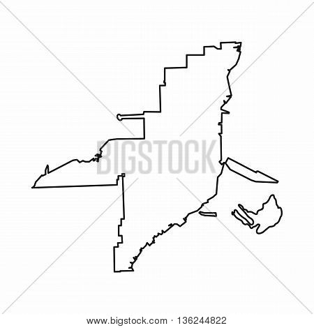 Florida map icon in outline style isolated on white background