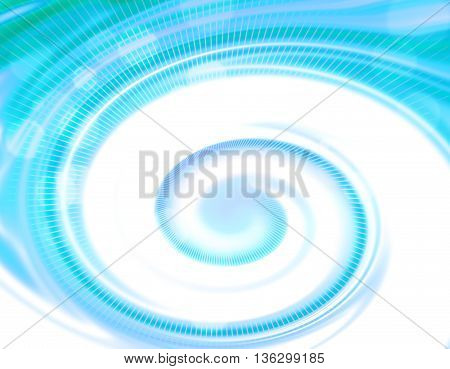 Blue light psychedelic spiral design background illustration