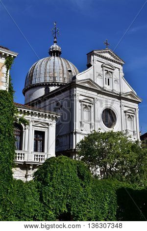 St George of the Greeks renaissance church rise above the vegetation