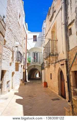 Perspective of an alleyway of Turi. Puglia. Italy.