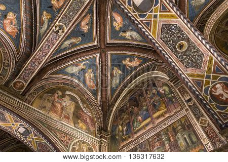 Interiors And Details Of Palazzo Pubblico, Siena, Italy