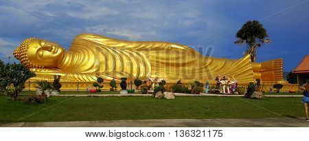 golden Laem Phor Reclining Buddha, 30 meters long, Ko Yo, Thailand