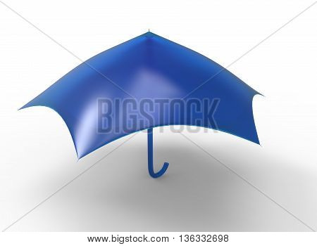 3d illustration of umbrella. icon for game web. white background isolated.