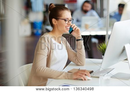 Busy emplyee