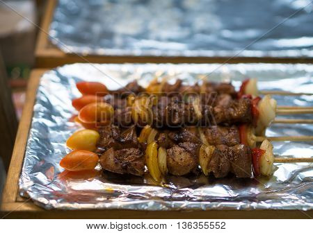 Barbecue Grill Then Placed In A Container With A Sheet Of Floyd
