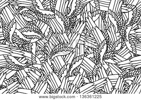 Seamless pattern of wings - stock vector