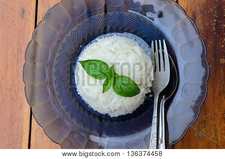 Steamed rice is Thai food and Asian food