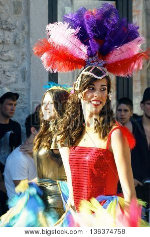 Montenegro, Herceg Novi - 04/06/2016: A dancer from the club 