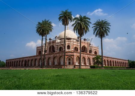 Beautiful view of Humayun's Tomb UNESCO World Heritage Centre Delhi