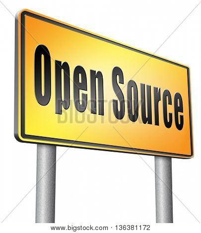 Open source program software program or economy freeware internet data computer sharing