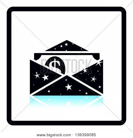Birthday Gift Envelop Icon With Money