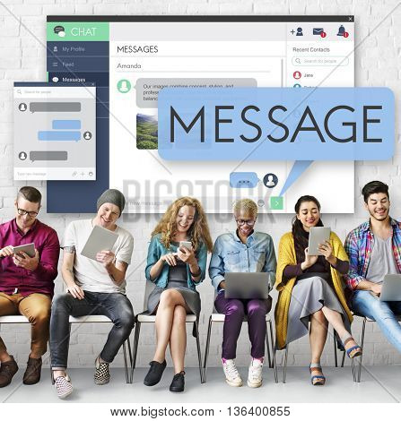 Online Message Email Digital Chatting Concept