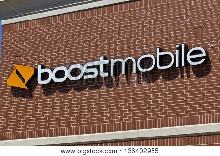 Indianapolis - Circa June 2016: Boost Mobile Cell Phone Retail Location. Boost Mobile is a Subsidiary of Sprint Corporation IV