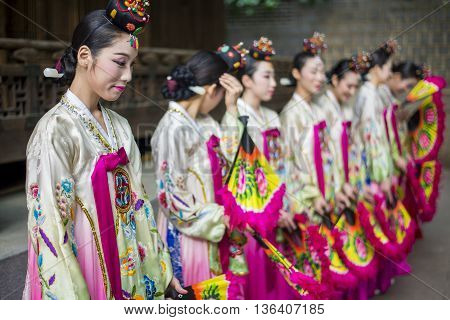 SEOULSouth Korea - MAY 21: Seokjojeon hall of Deoksugung palace. MAY 21 2016 in Seoul South Korea
