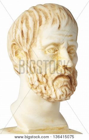 White Marble Bust Of The Greek Philosopher Aristotle