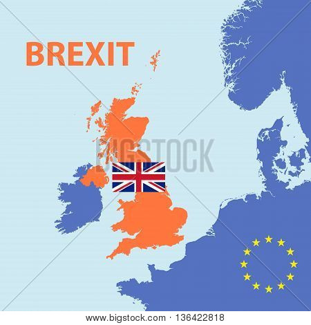 brexit vote out from europe union vector illustration