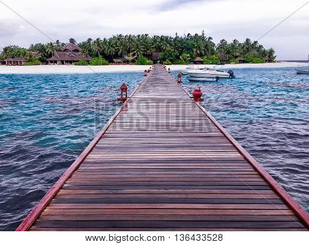 Resort Water Pathway to Maldives Island Beach resort
