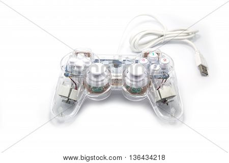 Video game controller isolated on white background